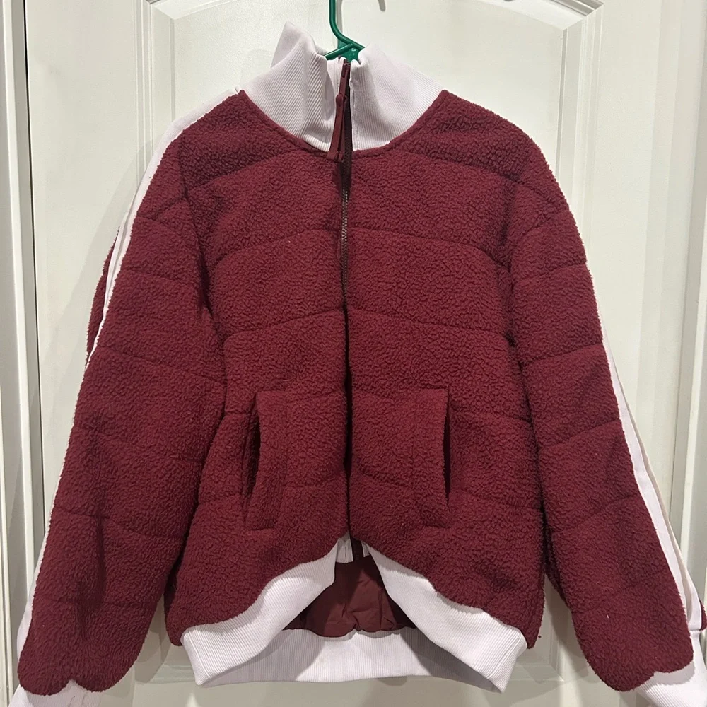 FP Movement by Free People Burgundy Teddy Sherpa - Picture 1 of 3